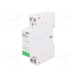 1 pcs x ISKRA - 30.046.716 - Contactor: 1-pole installation, 20A, 230VAC, NC