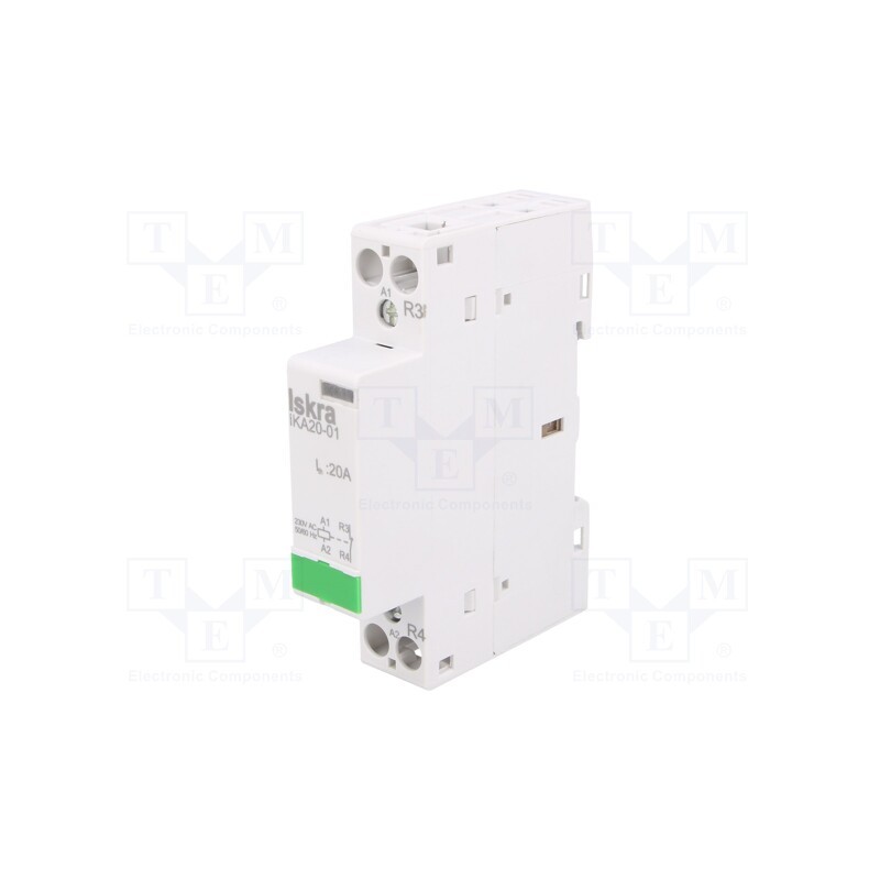 1 pcs x ISKRA - 30.046.716 - Contactor: 1-pole installation, 20A, 230VAC, NC