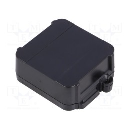 1 pcs x ITALTRONIC - 12.0000009 - Enclosure: junction box, X: 44.5mm, Y: 57mm, Z: 19mm, black