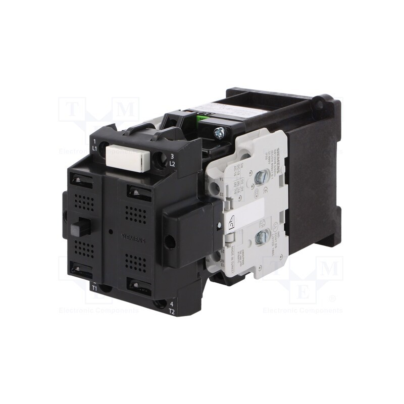 1 pcs x SIEMENS - 3TC4417-0AB4 - Contactor: 2-pole, NO x2, Auxiliary contacts: NC x2,NO x2, 24VDC