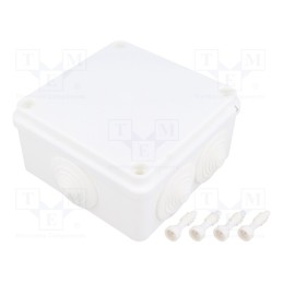 1 pcs x PAWBOL - S-BOX 106B - Enclosure: junction box, X: 100mm, Y: 100mm, Z: 50mm, IP65, white