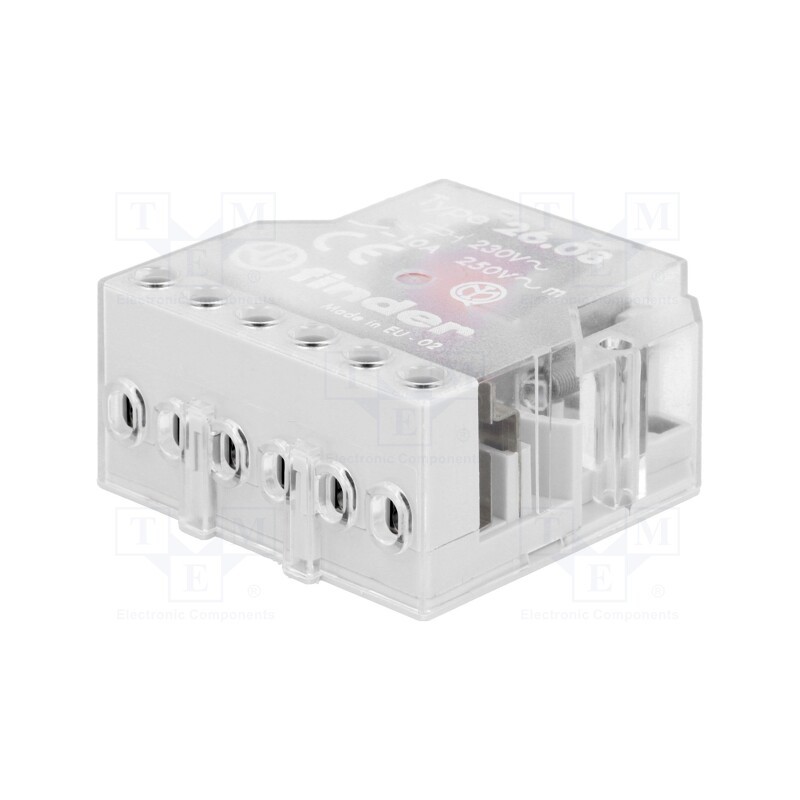 1 pcs x FINDER - 26.08.8.230.0000 - Relay: installation, bistable,impulse, NO x2, Ucoil: 230VAC, 10A