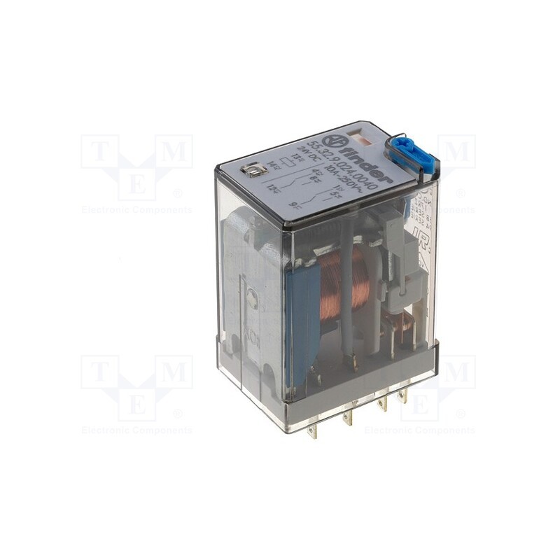 1 pcs x FINDER - 55.32.9.220.0040 - Relay: electromagnetic, DPDT, Ucoil: 220VDC, Icontacts max: 20A