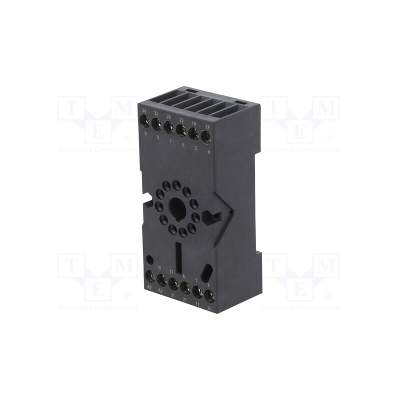 1 pcs x HONGFA RELAY - 10FF-3Z-C4 - Socket, PIN: 11, 10A, 250VAC, on panel,for DIN rail mounting