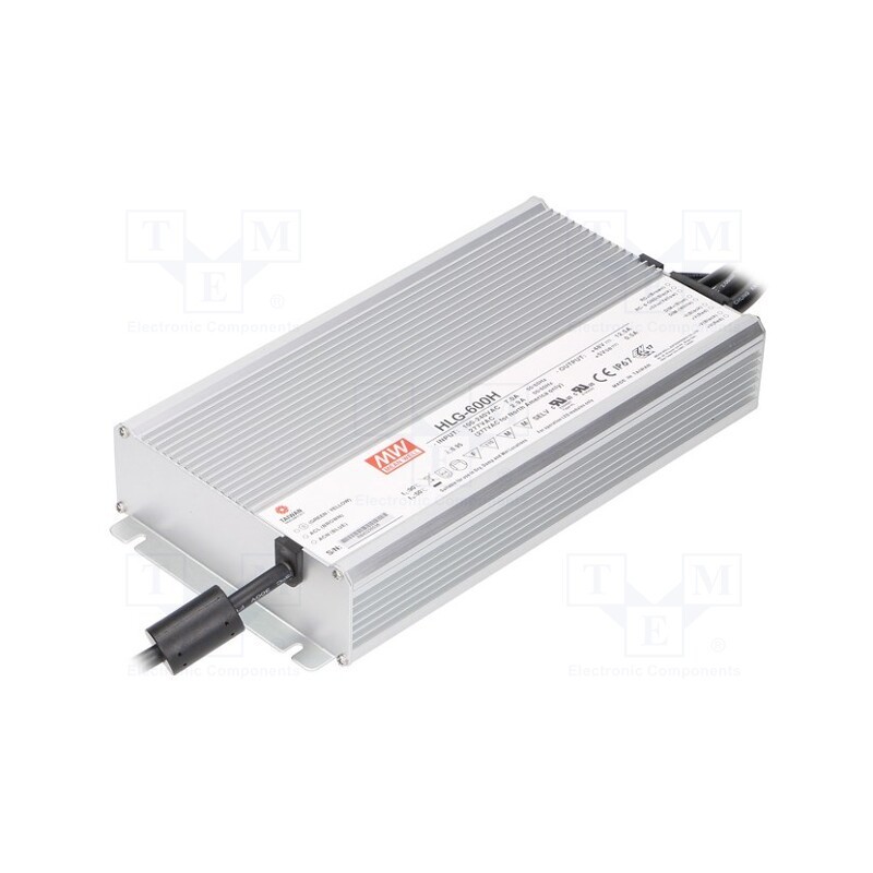 1 pcs x MEAN WELL - HLG-600H-42B - Power supply: switched-mode, LED, 600W, 42VDC, 14.3A, 90÷305VAC