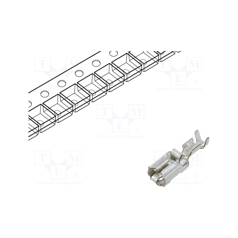 10 pcs x TE Connectivity - 927854-7 - Terminal: flat, 6.3mm, 0.8mm, female, 1÷2.5mm2, crimped, for cable