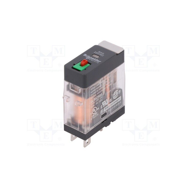 1 pcs x SCHNEIDER ELECTRIC - RXG11P7 - Relay: electromagnetic, SPDT, Ucoil: 230VAC, 10A, 10A/250VAC, 100mΩ