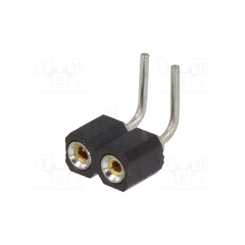 10 pcs x CONNFLY - DS1002-01-1*2R13 - Socket, pin strips, female, PIN: 2, turned contacts, angled 90°