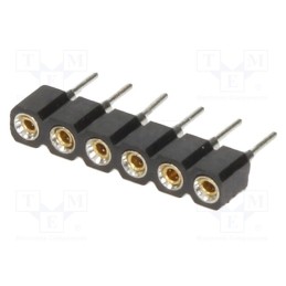 10 pcs x CONNFLY - DS1002-01-1*6V13 - Socket, pin strips, female, PIN: 6, turned contacts, straight, THT