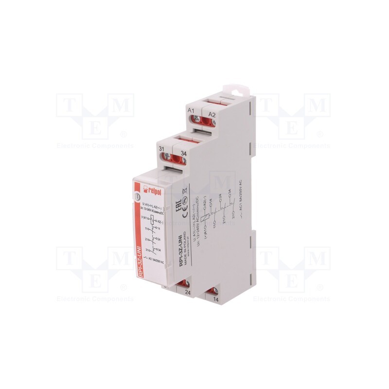 1 pcs x RELPOL - RPI-3Z-UNI - Relay: installation, monostable, 3PST-NO, 8A, Uswitch: max.300VAC