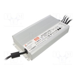 1 pcs x MEAN WELL - HLG-600H-12AB - Power supply: switched-mode, LED, 480W, 12VDC, 20÷40A, 90÷305VAC