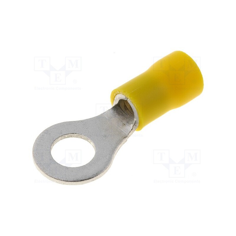 10 pcs x NINIGI - ST-083/Y - Tip: ring, M6, Ø: 6.4mm, 4÷6mm2, crimped, for cable, insulated