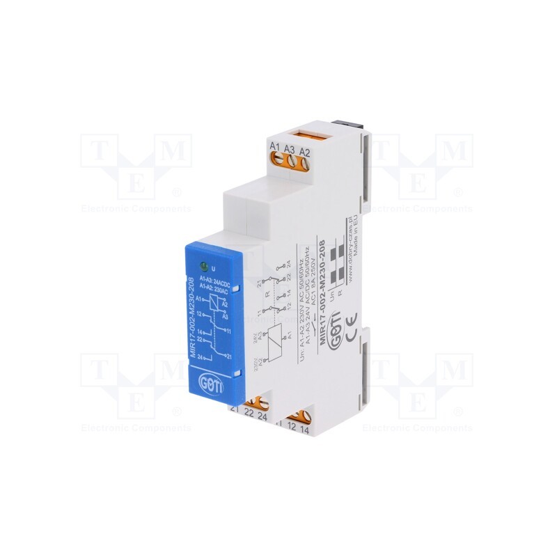 1 pcs x DOBRY CZAS - MIR17-002-M230-208 - Relay: installation, impulse, NC x2 + NO x2, -20÷45°C, IP20, 24VDC