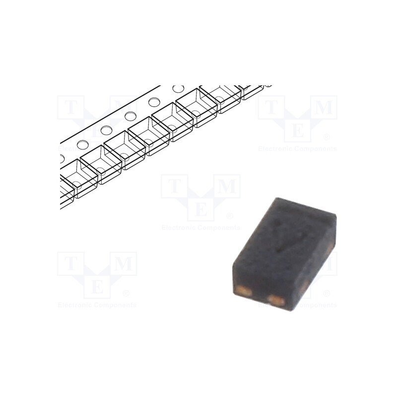 1 pcs x STMicroelectronics - ESDALC12-1T2 - Diode: TVS, 50W, 12V, 2A, unidirectional, SOD882T,