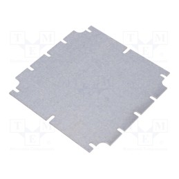 1 pcs x KRADEX - ZMB150.150 - Mounting plate, steel, W: 136mm, L: 136mm, Thk: 2mm, Plating: zinc