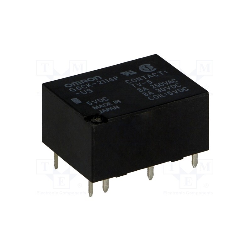 1 pcs x OMRON OCB - G6CK-2114P-US 5VDC - Relay: electromagnetic, SPST-NO + SPST-NC, Ucoil: 5VDC, 8A/250VAC