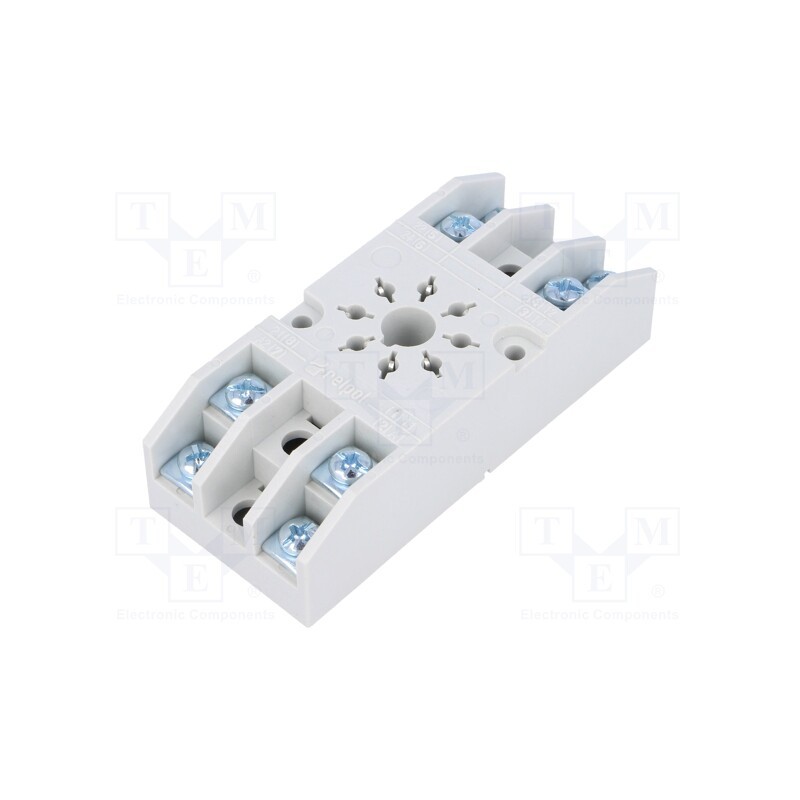 1 pcs x RELPOL - GZ8 - Socket, PIN: 8, 10A, 250VAC, on panel, screw terminals, Series: R15
