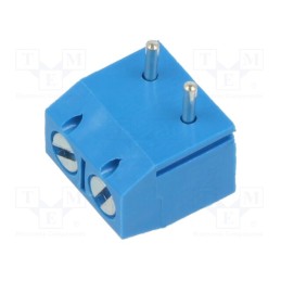 10 pcs x XINYA - XY301RA-2P 5.0MM BLUE - PCB terminal block, straight, 5mm, ways: 2, on PCBs, terminal, blue