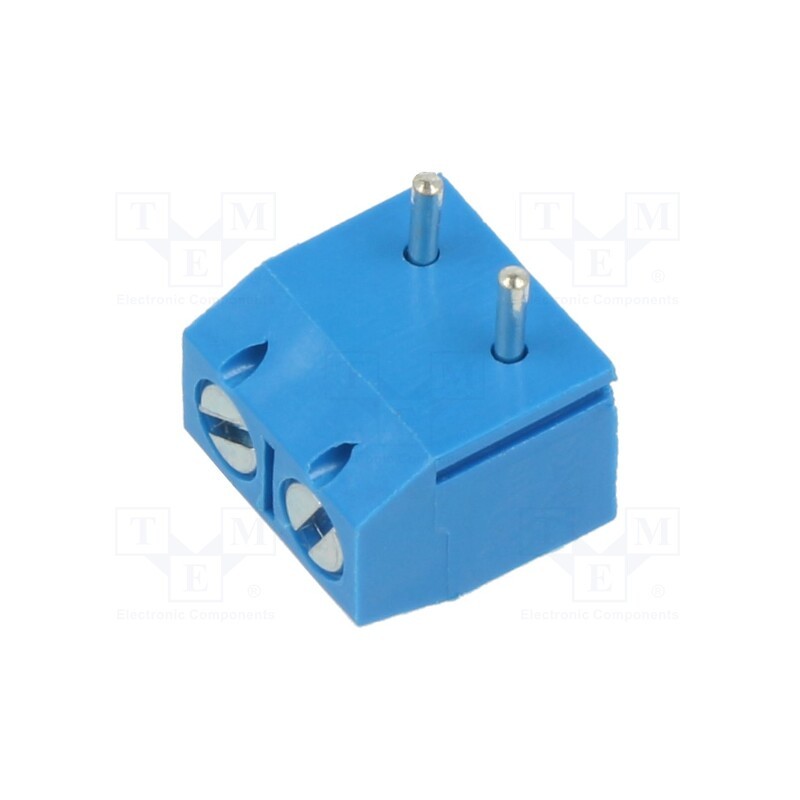 10 pcs x XINYA - XY301RA-2P 5.0MM BLUE - PCB terminal block, straight, 5mm, ways: 2, on PCBs, terminal, blue