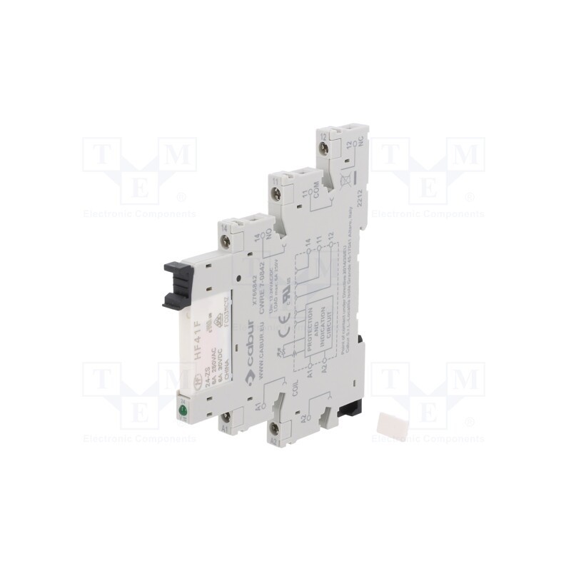 1 pcs x CABUR - X766842 - Relay: interface, SPDT, Ucoil: 24VAC,24VDC, for DIN rail mounting