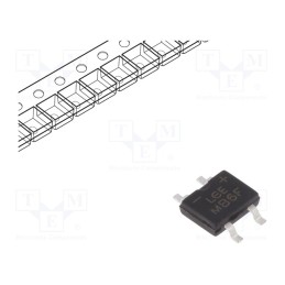 10 pcs x LUGUANG ELECTRONIC - MB6F - Bridge rectifier: single-phase, 600V, If: 0.5A, Ifsm: 35A, MBF, SMT