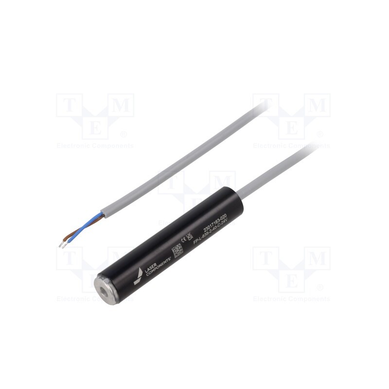 1 pcs x Laser Components - FP-L-635-2-40-C-24V - Module: laser, 2mW, red, line, 635nm, 4.5÷6VDC, 30÷150mA, Line Laser