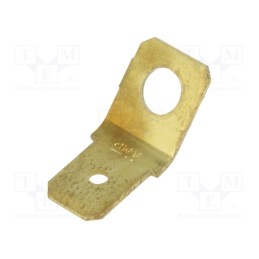 10 pcs x TE Connectivity - 140814-1 - Terminal: flat, 6.3mm, 0.8mm, male, M4, screw, brass, angled 45°