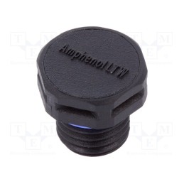 1 pcs x AMPHENOL - LTW VENT-PS1NBK-N8001 - Pressure compensation device, IP68, -40÷125°C, Thread: M12
