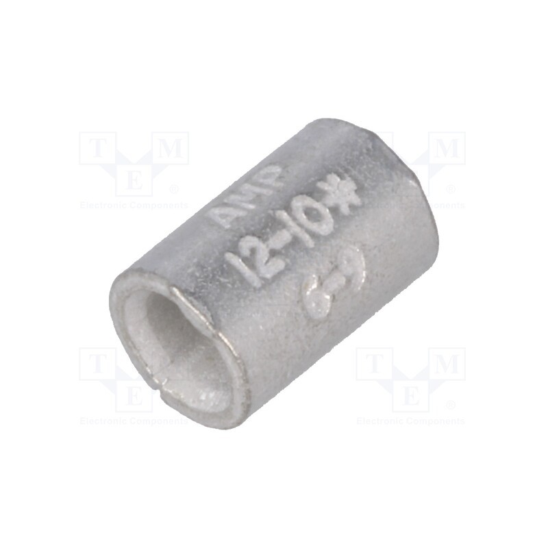 10 pcs x TE Connectivity - 34138 - Tip: butt splice, non-insulated, brass, 3÷6mm2, tinned, crimped