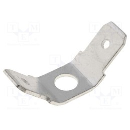 10 pcs x FIX&FASTEN - PC2L250 - Terminal: flat, 6.3mm, 0.8mm, male, M4, double, screw, brass, tinned