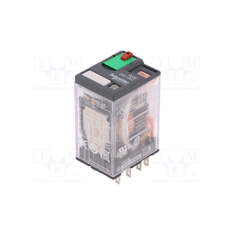 1 pcs x SCHNEIDER ELECTRIC - RXM4AB2P7 - Relay: electromagnetic, 4PDT, Ucoil: 230VAC, Icontacts max: 6A