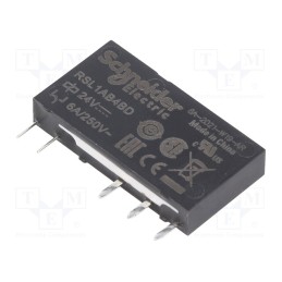 1 pcs x SCHNEIDER ELECTRIC - RSL1AB4BD - Relay: electromagnetic, SPDT, Ucoil: 24VDC, 6A, 6A/250VAC, RSLZVA1