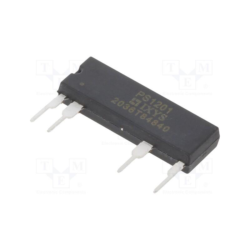 1 pcs x IXYS - PS1201 - Relay: solid state, Icntrl max: 100mA, 1000mA, max.400VAC, THT