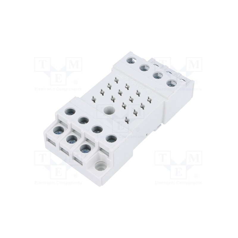 1 pcs x RELPOL - GZ14U - Socket, PIN: 14, 10A, 250VAC, for DIN rail mounting, Series: R15