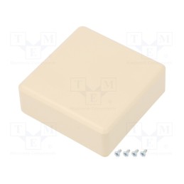 1 pcs x SUPERTRONIC - PP118M-S - Enclosure: multipurpose, X: 71mm, Y: 71mm, Z: 21mm, ABS, ivory