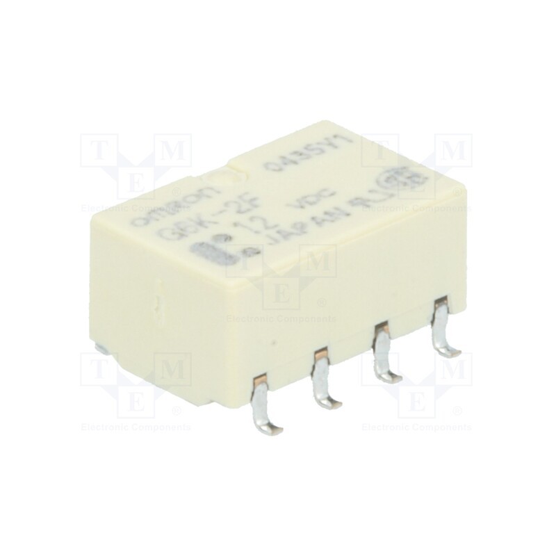 1 pcs x OMRON OCB - G6K-2F 12VDC - Relay: electromagnetic, DPDT, Ucoil: 12VDC, Icontacts max: 1A, SMD