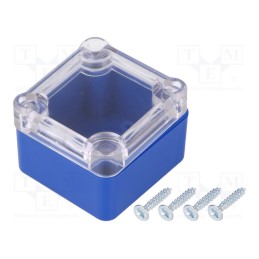 1 pcs x KRADEX - Z116PH ABS BLUE - Enclosure: multipurpose, X: 49mm, Y: 51mm, Z: 36mm, ABS, blue, gasket