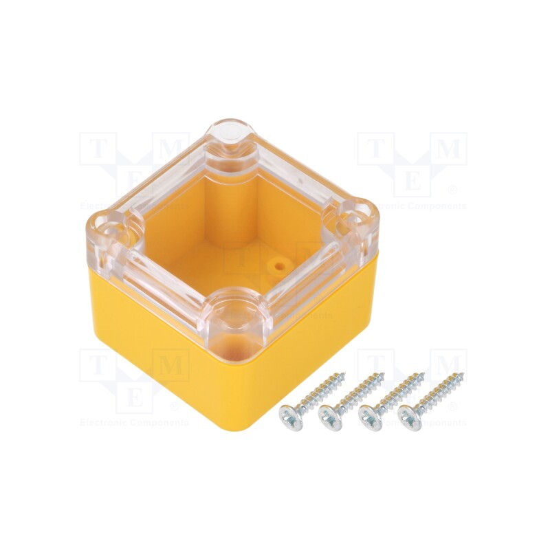 1 pcs x KRADEX - Z116PH ABS YELLOW - Enclosure: multipurpose, X: 49mm, Y: 51mm, Z: 36mm, ABS, yellow, IP65