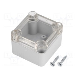 1 pcs x KRADEX - Z116JPH ABS - Enclosure: multipurpose, X: 49mm, Y: 51mm, Z: 36mm, ABS, grey, gasket