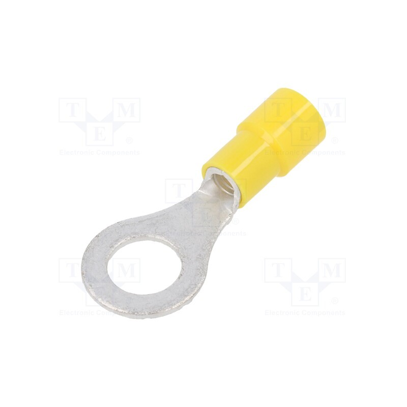10 pcs x NICHIFU - TMEX 5.5-8-YEL - Tip: ring, M8, Ø: 8.4mm, 2.63÷6.64mm2, crimped, for cable, insulated