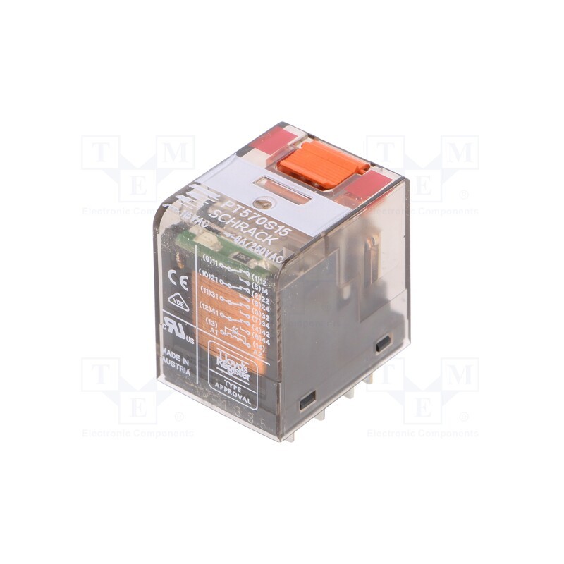 1 pcs x TE Connectivity - 7-1415003-1 - Relay: electromagnetic, 4PDT, Ucoil: 115VAC, Icontacts max: 6A