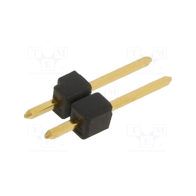 10 pcs x FISCHER ELEKTRONIK - SL11.124.02G - Pin header, pin strips, male, PIN: 2, straight, 2.54mm, THT, 1x2
