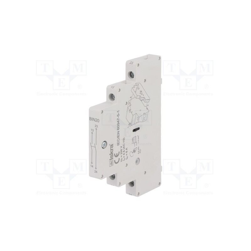 1 pcs x ISKRA - 38.070.012 - Relays accessories: auxiliary contacts, NO x2, max.250VAC, side