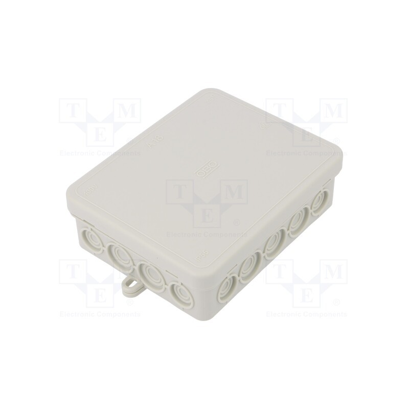 1 pcs x OBO BETTERMANN - A 18 - Enclosure: junction box, X: 100mm, Y: 125mm, Z: 40mm, polyetylene