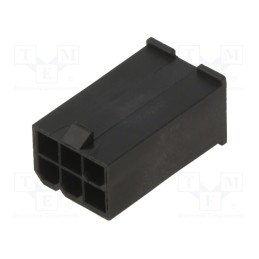 10 pcs x MOLEX - 469990277 - MiniFitJr 6Ckt Plug DR V0 Black w/o ears