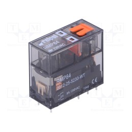 1 pcs x RELPOL - RMP84-2012-25-5230-WT - Relay: electromagnetic, DPDT, Ucoil: 230VAC, 8A, 8A/250VAC, PCB
