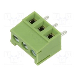 10 pcs x XINYA - XY303V-3P 3.81MM GREEN - PCB terminal block, angled 90°, 3.81mm, ways: 3, on PCBs, terminal
