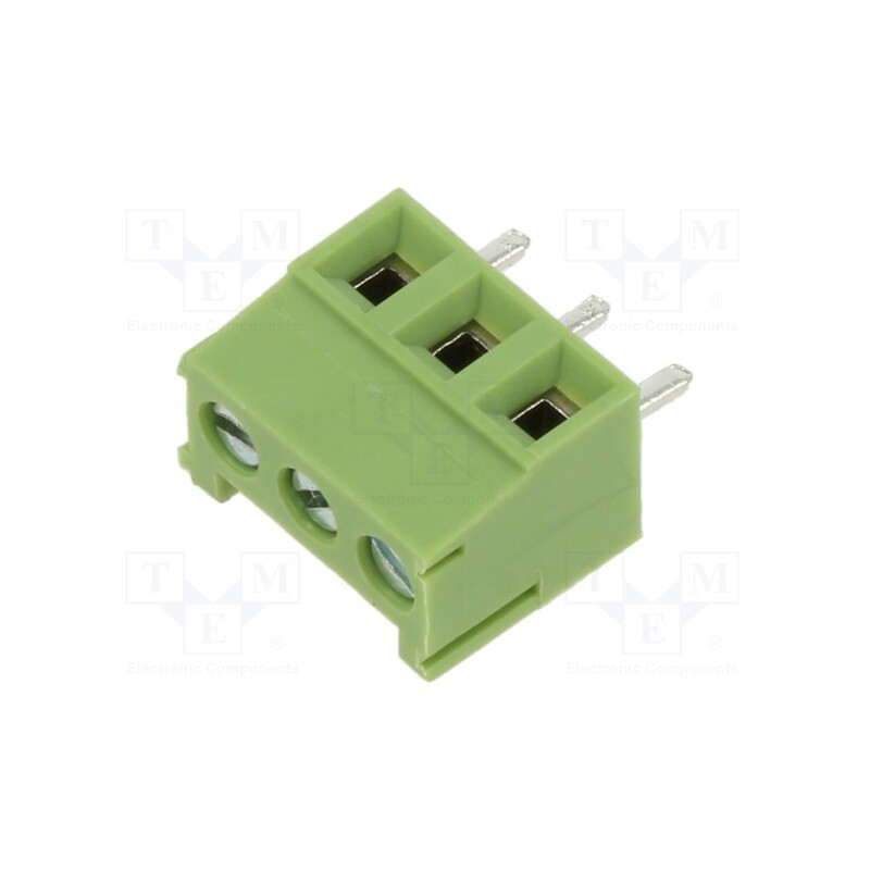 10 pcs x XINYA - XY303V-3P 3.81MM GREEN - PCB terminal block, angled 90°, 3.81mm, ways: 3, on PCBs, terminal