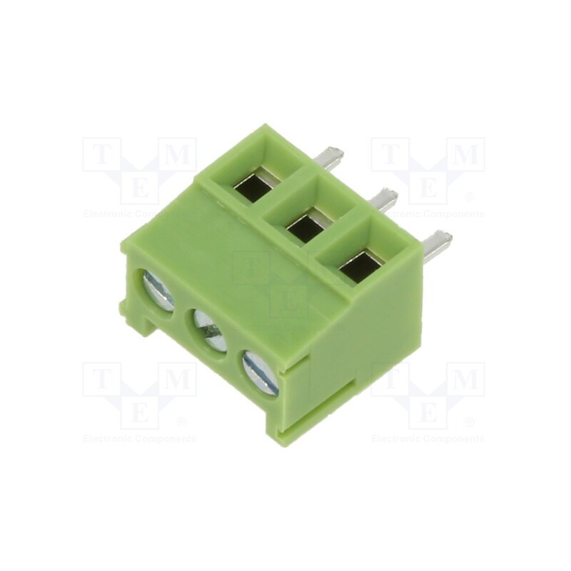 10 pcs x XINYA - XY302V-3P 3.5MM GREEN - PCB terminal block, angled 90°, 3.5mm, ways: 3, on PCBs, terminal