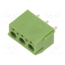 10 pcs x XINYA - XY340V-3P 3.81MM GREEN - PCB terminal block, angled 90°, 3.81mm, ways: 3, on PCBs, terminal
